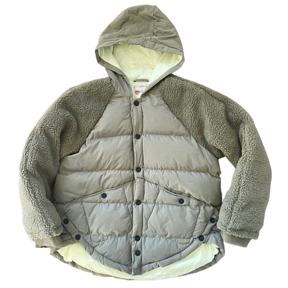 Anthropologie Pilcro Olive Green Swing Oversized Puffer Jacket